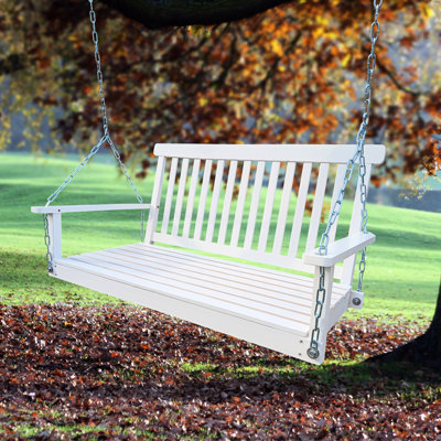 Banc de jardin extérieur avec structure en bois massif. Capacité de poids de 800 lb, facile à assembler, fabriqué dans le jardin. Assemblage, porche