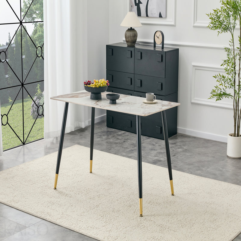 Table de salle à manger rectangulaire Modern, Beige clair