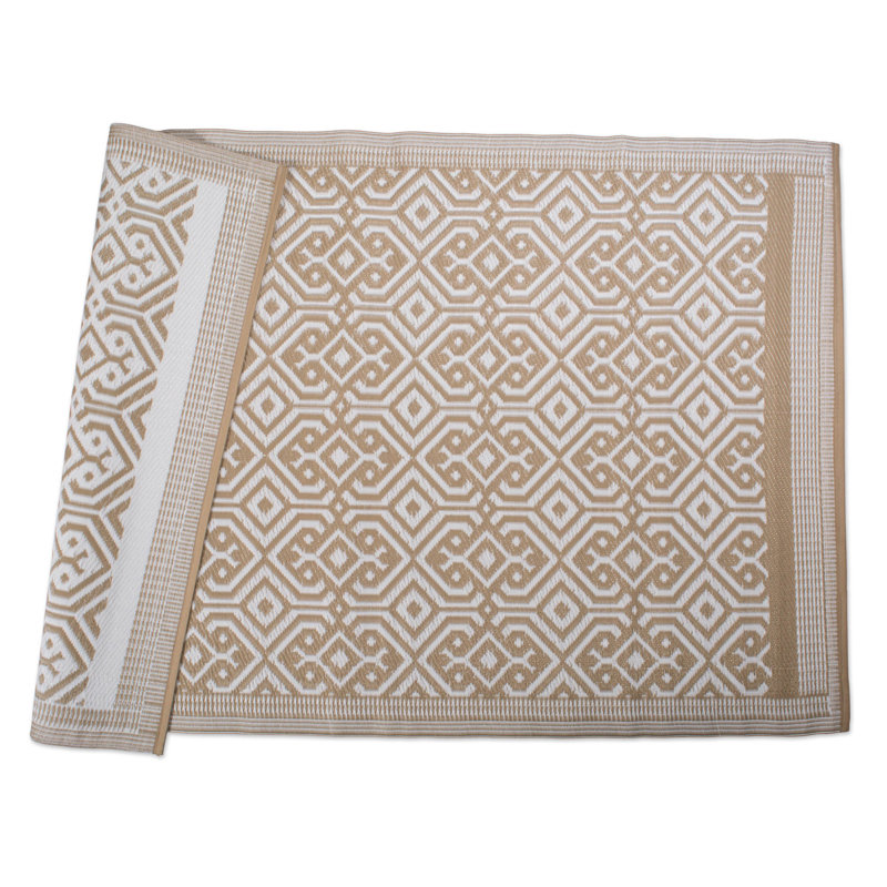 Tapis taupe/zone blanche Bratton