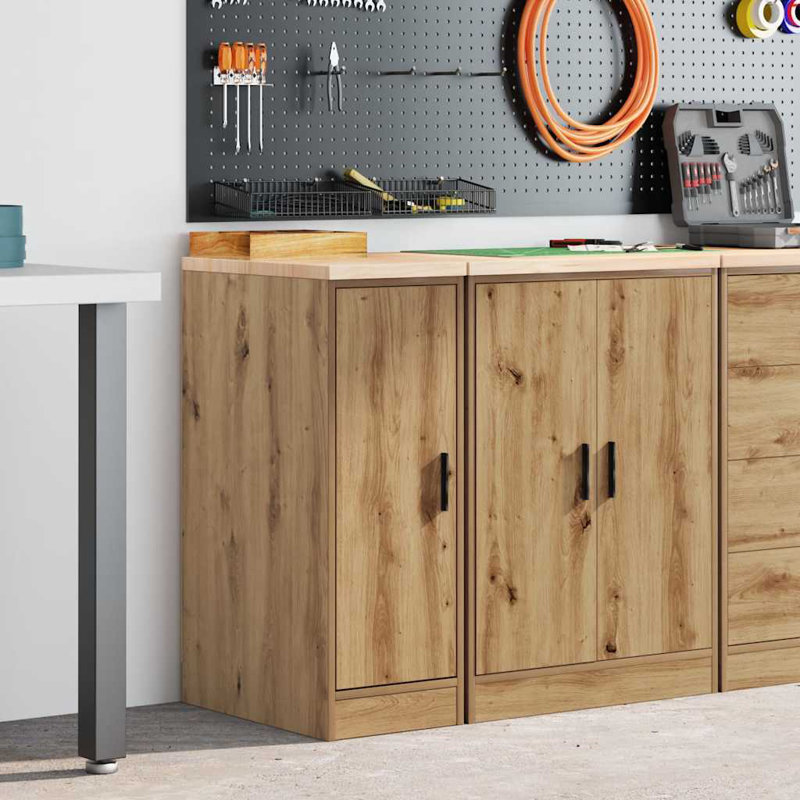 Solid Wood Single Storage Cabinet ( 85cm H x 30cm W x 51cm D), Sonoma Oak, 30 x 51 x 85 cm, 1 Wood Door