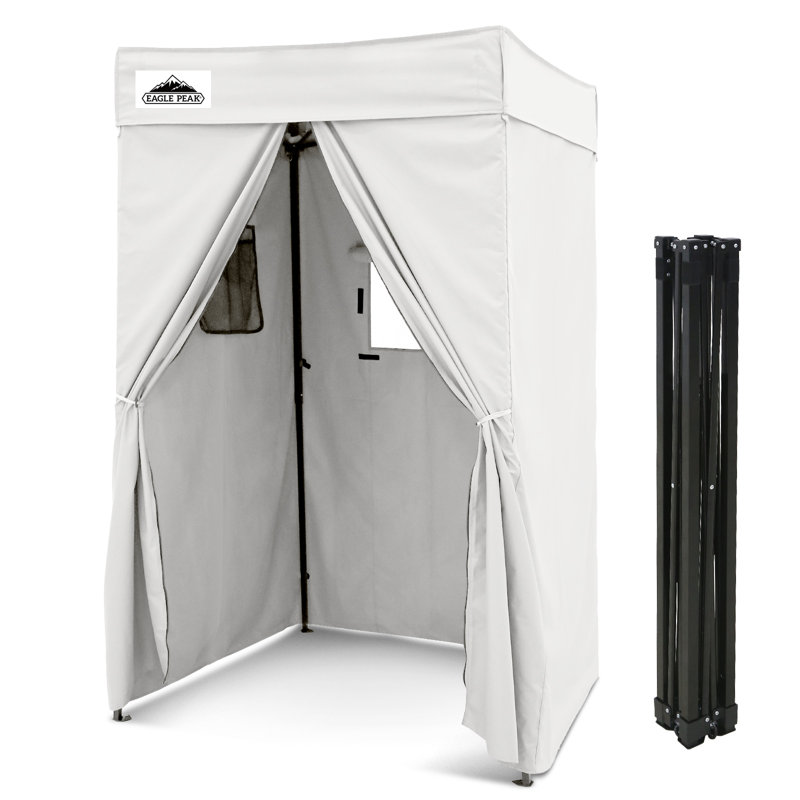 Auvent escamotable portatif en acier l 4 po x P 4 po, Blanc