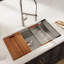 Roma Workstation Ledge 32" L x 19" W Undermount Kitchen Sink with Basket Strainer-542242917