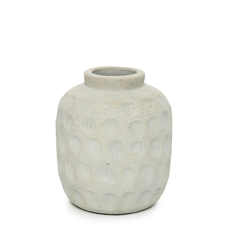 Dalzell Terracotta Table Vase, 18cm H x 16cm W x 16cm D, Concrete