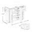 Îlot de cuisine avec étagère à épices, porte-serviettes et table extensible, îlot de cuisine-2030331208