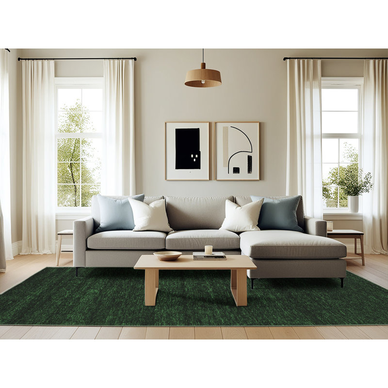 Washable Abstract Indoor Rug, Rectangle 6' x 9'