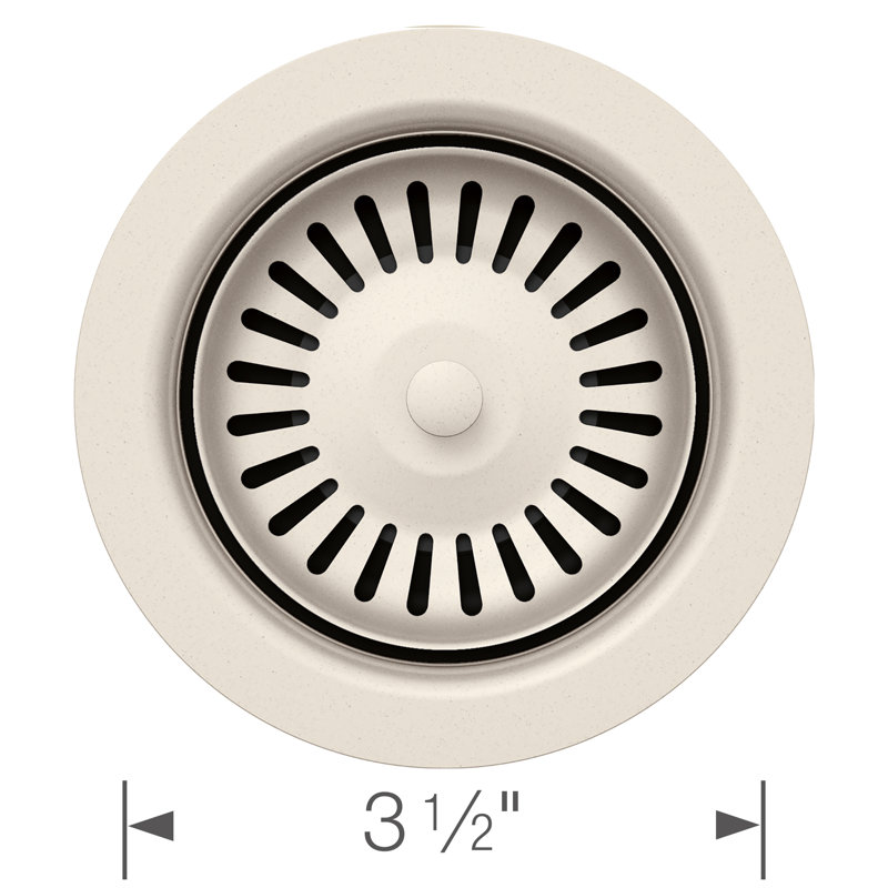 SILGRANIT-Matched Metal Sink Basket Strainer, Soft White