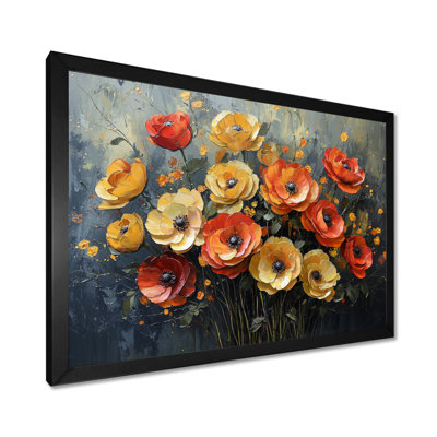 Coucher de soleil sur fond de rose dans le vent I - Roses, art mural