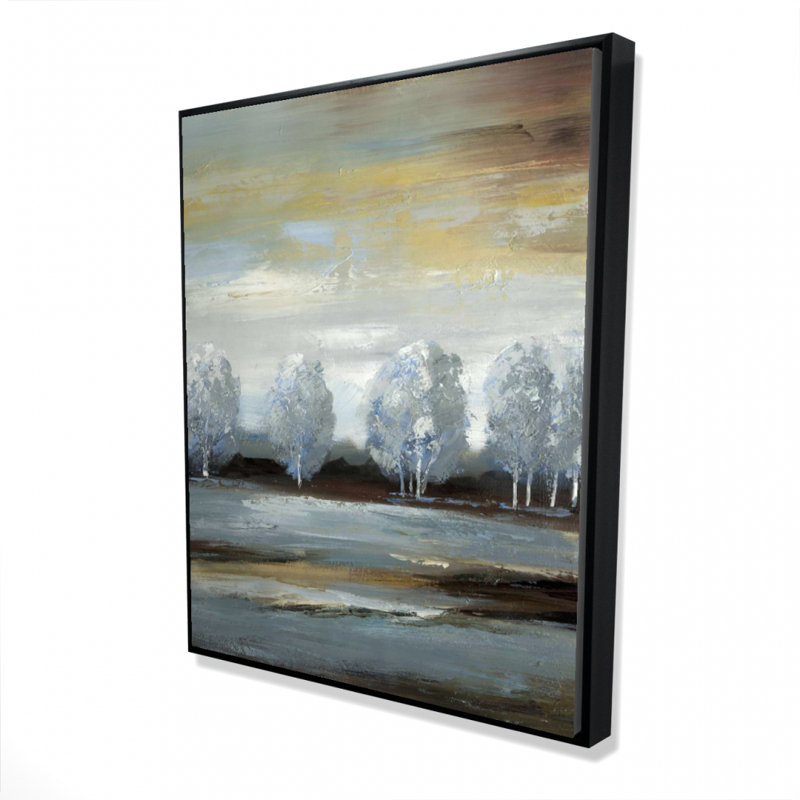 Gray Landscape Print On Canvas
