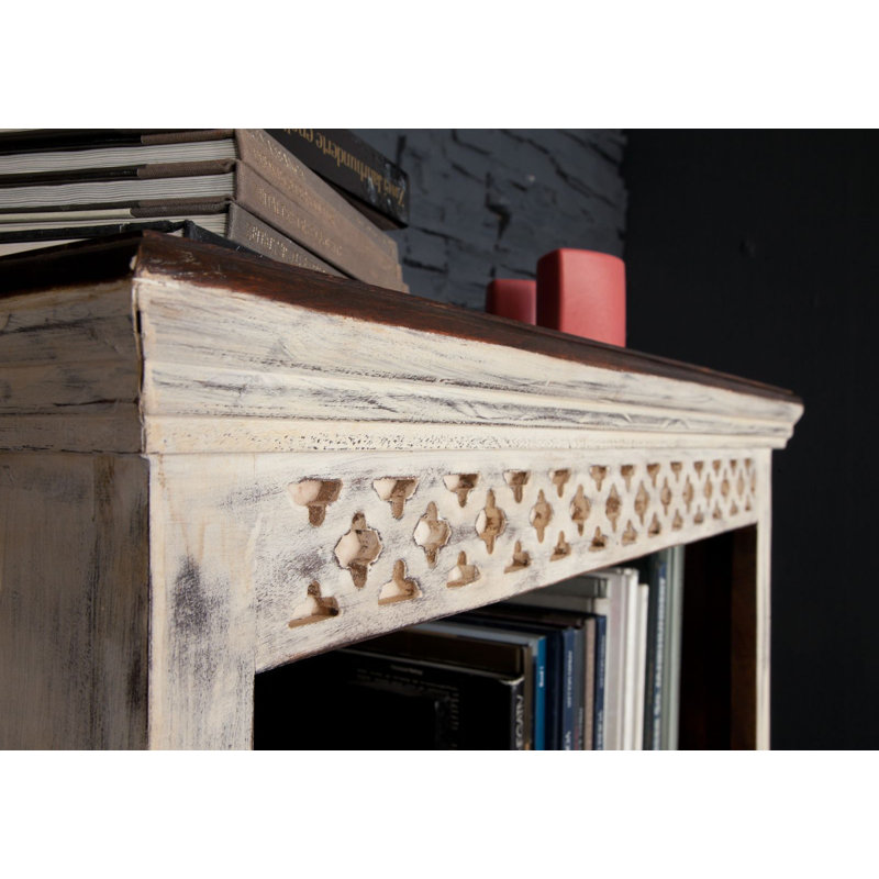 Castle 175cm H x 85cm W Solid Wood Etagere Bookcase