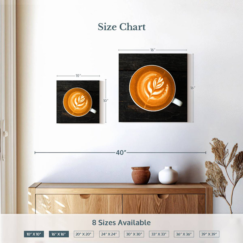 Café au lait chaud Yarlin, H 16 po x l 16 po