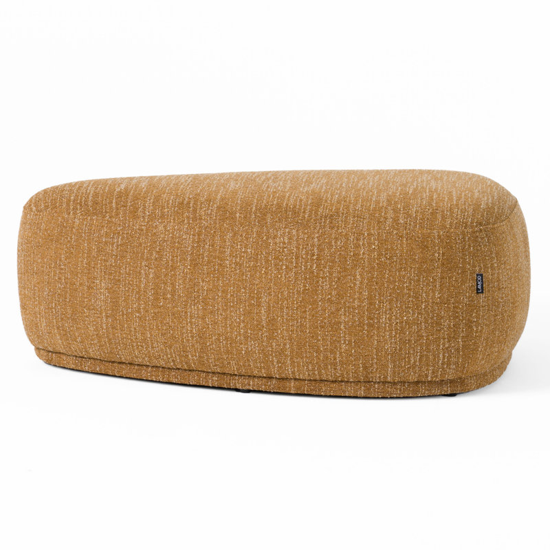 Kartikeya Upholstered Ottoman, Mustard 100% Polyester
