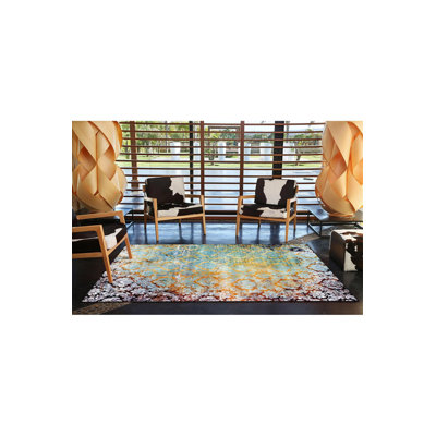 Tapis décoratif tissé à motif lavable à la machine