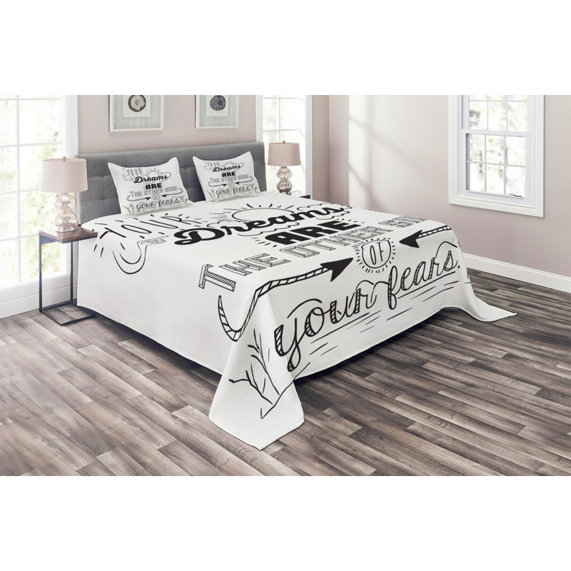 Polyester Coverlet, King Bedspread + 2 Shams