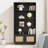 Boho Bookcase With Rattan Doors, 5 Tier Bookshelf-11763968
