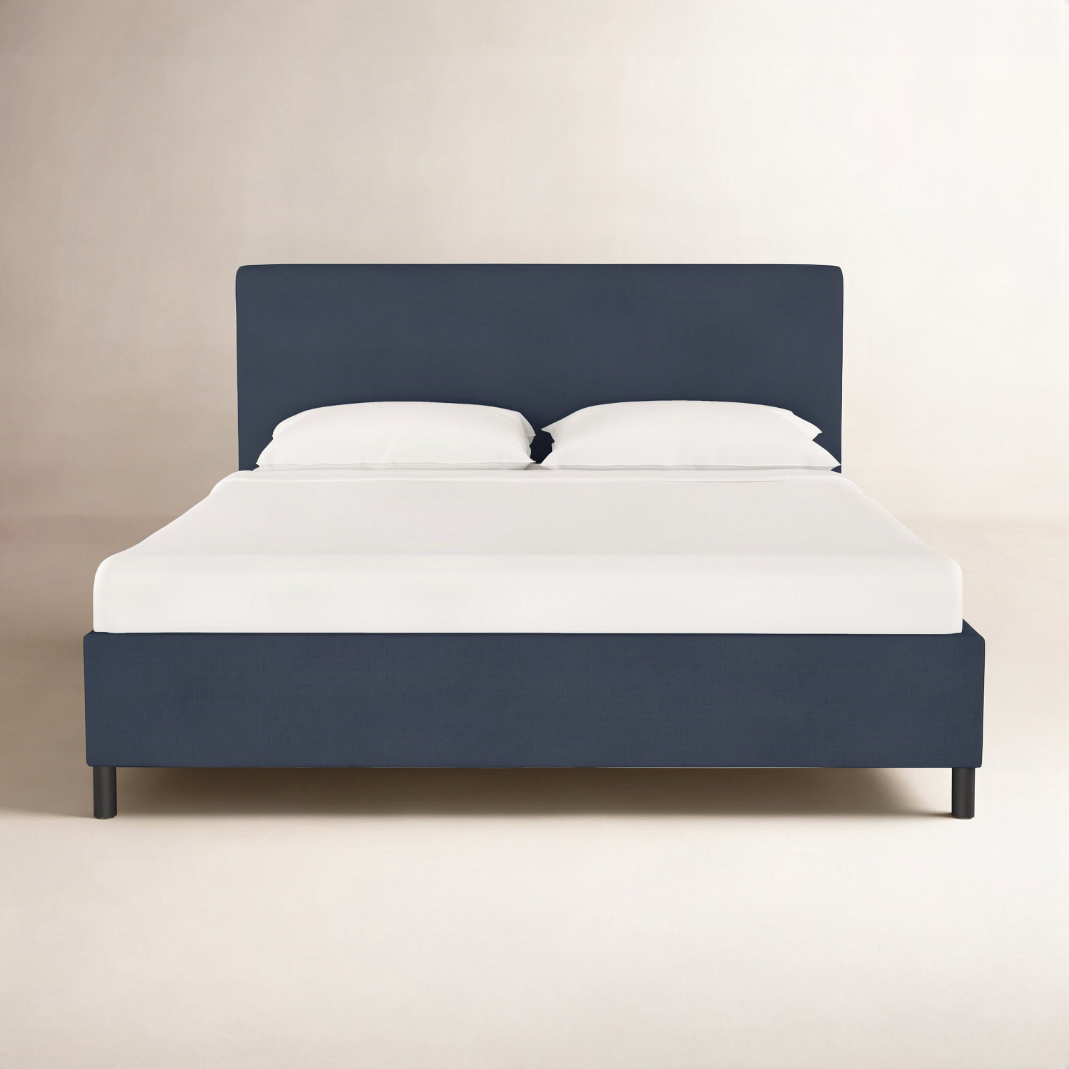 Pyburn Platform Bed, Full, Classic Navy Linen