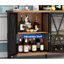 Buffet Taushif l 47,2 po avec support à vin amovible, armoire à vin multifonctionnelle pour boissons alcoolisées et verres-1232793810