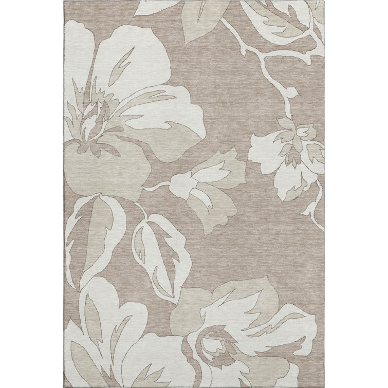 Premium Machine Washable Prisco Taupe Rug