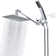 8 Inch Extra Large Rainfall Shower Head Swivel Extension Arm With Handheld Spray