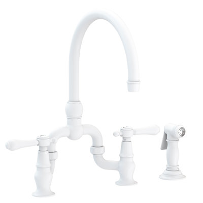 Chesterfield Kitchen Bridge Faucet with Side Spray