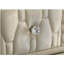 2-Drawer LED Nightstand with Dual USB, Ivory and Camel