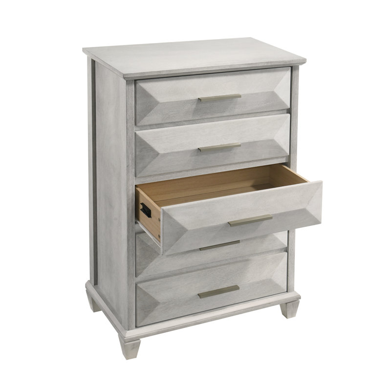 Commode 5 tiroirs Claypoole, Anti-blanc