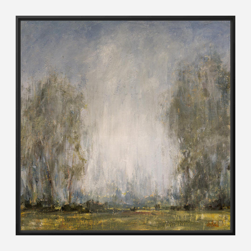 In The Stillness Print by John Beard, 22" H x 22" W x 2" D, Brown Floater Framed