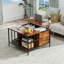Table basse à plateau relevable avec rangement Farmhouse - Table de salon à hauteur réglable de 31,5 po