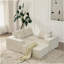 Canapé modulaire Cloud, canapé désossé, sans assemblage, 3 places avec repose-pieds et 2 coussins, parfait pour le salon et la chambre à coucher-884967131-884967130