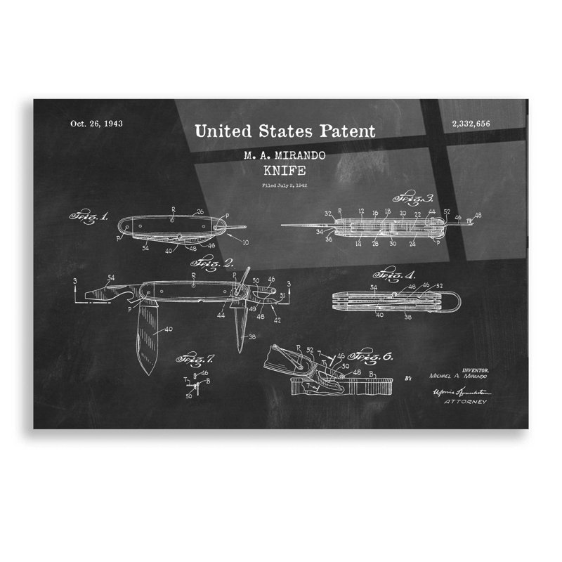«Wrench Blueprint Vernis Chalkboard», art mural en verre acrylique, H 12 po x l 16 po x P 0,13 po