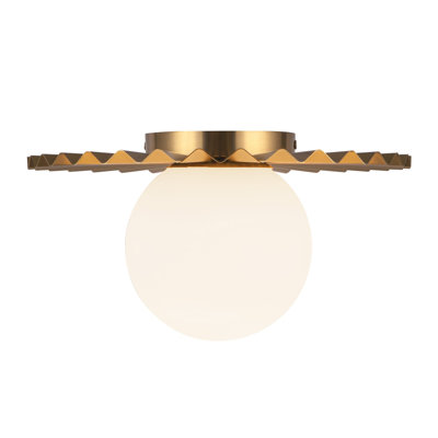 Laki Single Light Glass Flush Mount