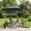 Parasol excentré 9,7 pi avec poids à remplir, gris foncé-309904898