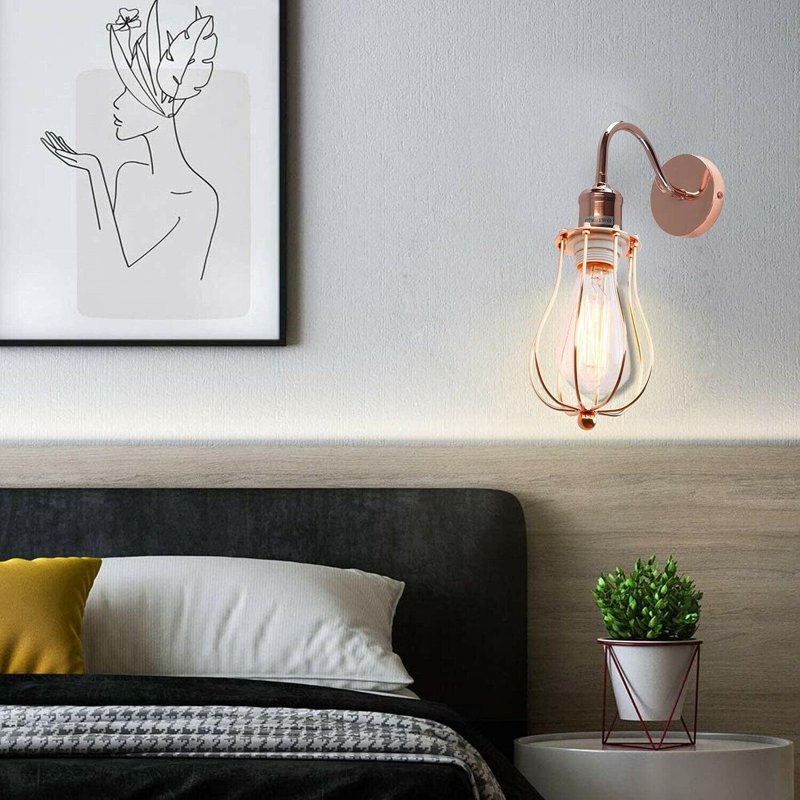 Ananio Armed Sconce, Rose Gold