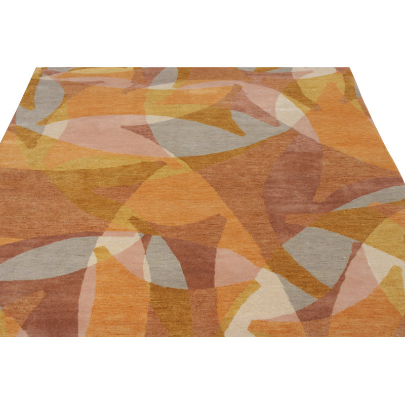 Hand Knotted Wool Geometric Area Rug, Rectangle 15' x 24'