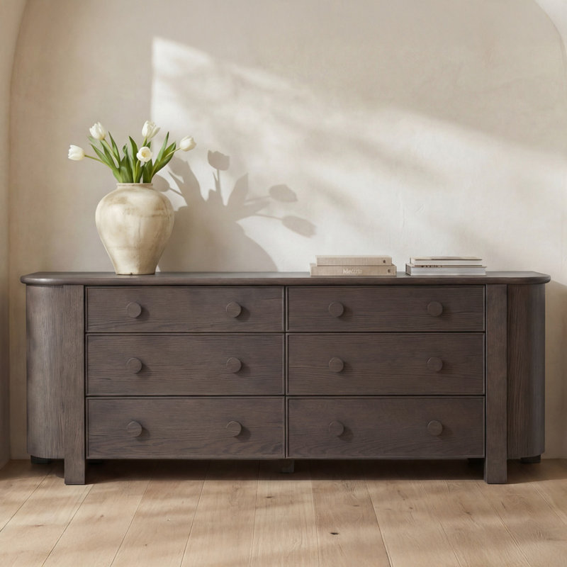 Loren 6 Drawer Dresser Dark Brown, Dark Brown