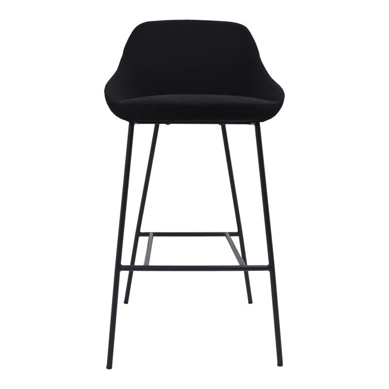 Shelby Wood Counter Stool, Black, Counter Stool (27.2" Seat Height)