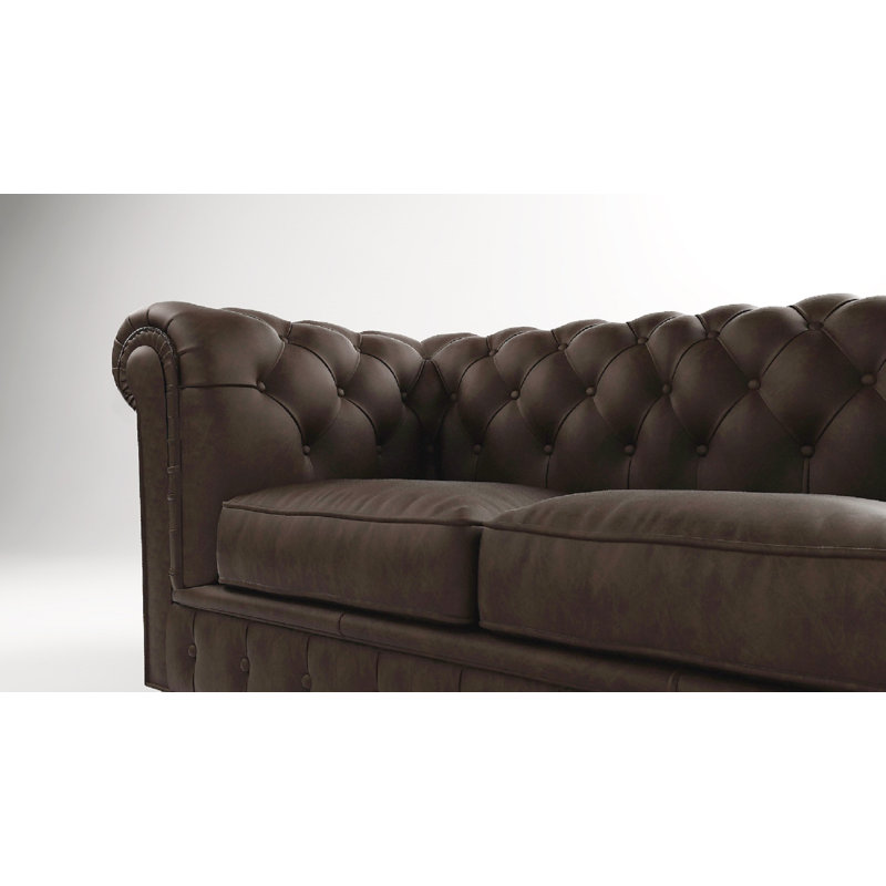 Castorena Velvet Sofa, Brown