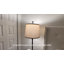 Lampe de table moderne en laiton poli L 26 po avec interrupteur à bouton et abat-jour en lin L chariot-1675941240