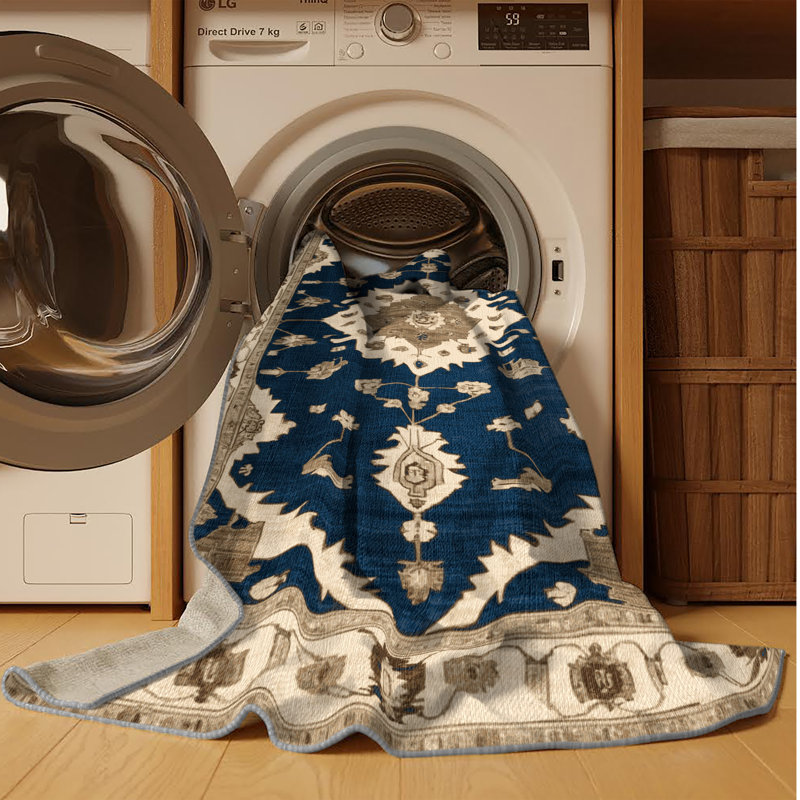 Tapis gris lavable à la machine, Rectangle 2 pi x 3 pi