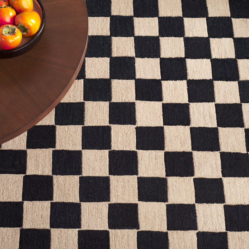 Tapis noir / beige Freesia, Rectangle 9 pi x 12 pi