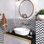 Carreau de mosaïque en marbre blanc poli 9,85 po x 12,09 po Carrara Carrara