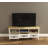 Traditional TV Stand with Multiple Shelves, Cream & Oak Finish, 58 x 59 x 17.4 Inches | 100% Melamine Coated Particle Board, MDF Profile Legs, Metal Handles | Wall-Mountable, Stylish & Functional Design