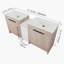 Luxueux meuble-lavabo autoportant avec rangement spacieux et porte à fermeture douce