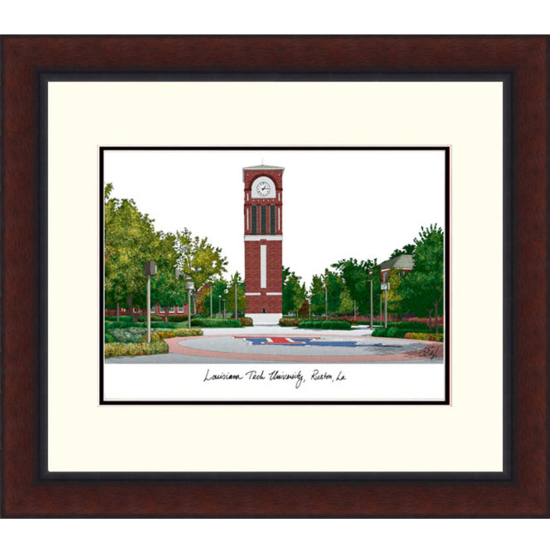 Lithogrpah encadrée louisiana tech university legacy alumnus NCAA