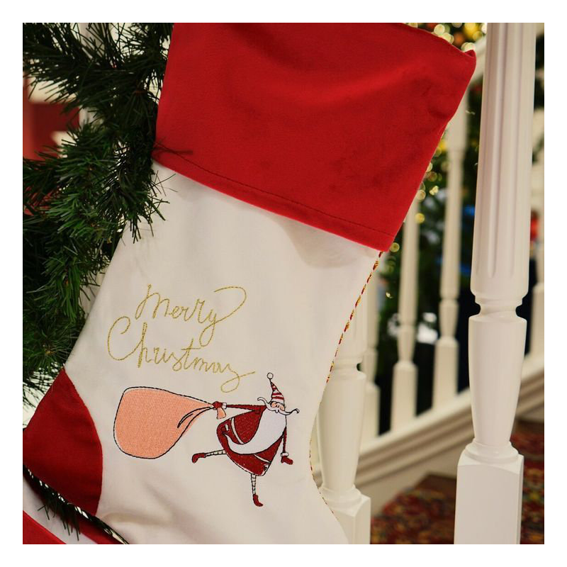 Chaussettes de Noël en velours