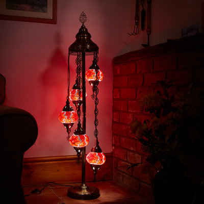 Pattonsburg 124cm Copper Lighting Floor Lamp Set