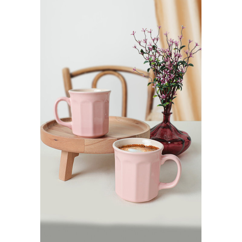 Ensemble de grandes tasses (6 pièces), Rose