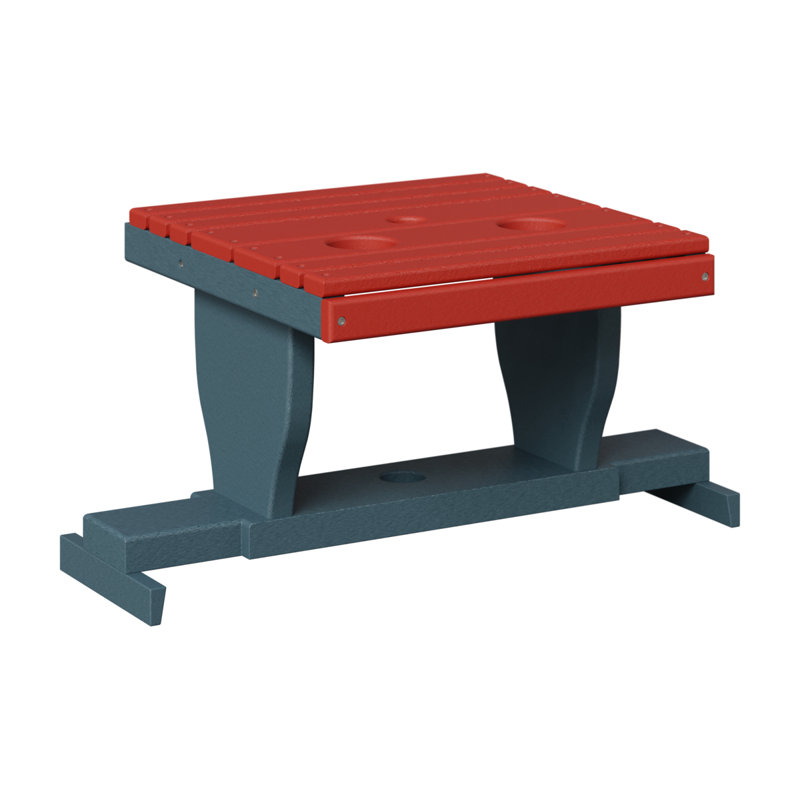 Table de canapé coulissante Berlin Gardens, Rouge écarlate, Ardoise