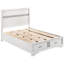 Lit double à panneau de rangement complet, tête de lit et design, tiroirs peu encombrants, finition fraîche et polyvalente pour la chambre à coucher, fabriqué en bois massif, structure en solution de 58,82 po de largeur, bois franc asiatique structuré-309979349