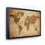 Ancienne carte du monde V - reproduction de cadre flottant sur toile-59626168-59626175