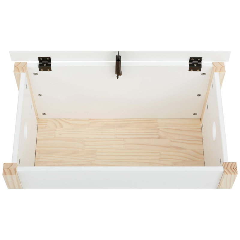 Fadl Blanket Chest, White/Natural